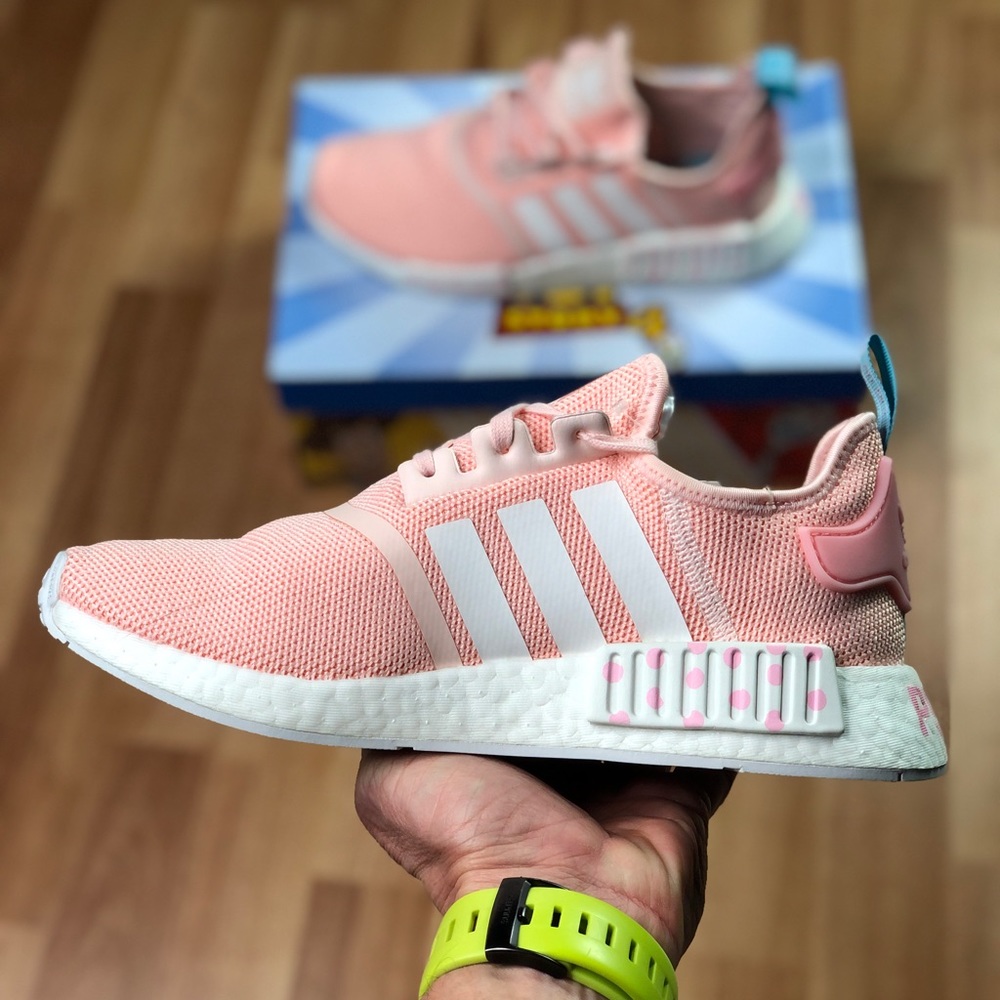 adidas Women's Light Pink and White Athletic Sneakers - Picture 3 of 13